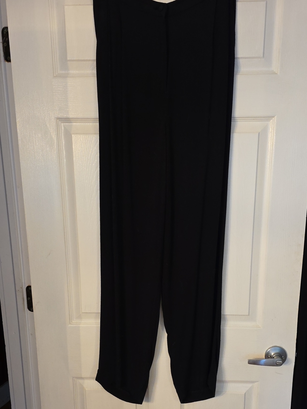 Donna Ricco Black High Waisted Fluid Crepe Dress Pant size 16/18